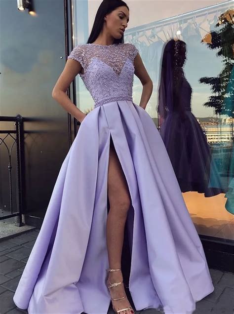 lavender dresses formal|More.